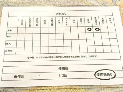 平和屋着物◎六通柄袋帯　立波文　金銀糸　正絹　逸品　BAAV7609yc