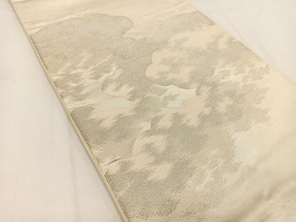 平和屋着物◎六通柄袋帯　綴れ　雲重ね文　引箔　正絹　逸品　BAAV7612yc