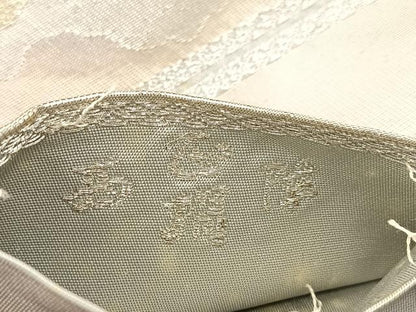 平和屋着物◎西陣 六通柄袋帯 道長立波花文 金銀糸 引箔 正絹 逸品 BAAV7629yc