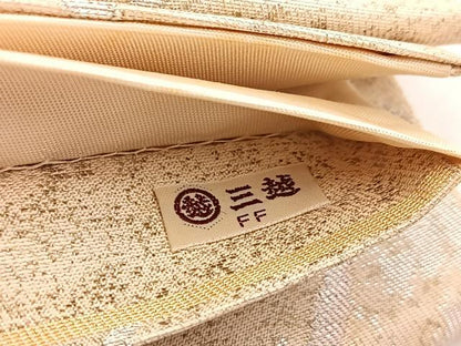 平和屋着物◎六通柄袋帯　菱つなぎ文　金銀糸　引箔　三越扱い　正絹　逸品　BAAV7635yc