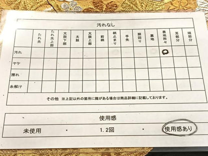 平和屋着物◎六通柄袋帯　唐織　鏡裏花文　黒地　金銀糸　正絹　逸品　BAAV7650yc
