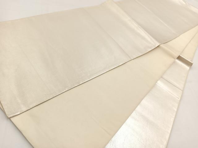 平和屋着物◎六通柄袋帯　銀糸　引箔　正絹　逸品　BAAV7671yc