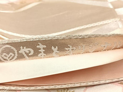 平和屋着物◎六通柄袋帯　唐織　草花文　金銀糸　引箔　やまとオリジナル　　正絹　逸品　BAAV7688yc