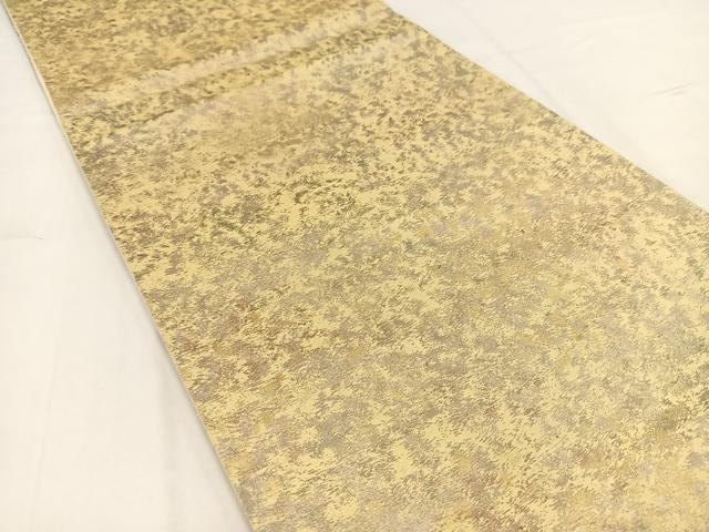 平和屋着物◎六通柄袋帯　霞文　金銀糸　引箔　正絹　逸品　BAAV7713yc
