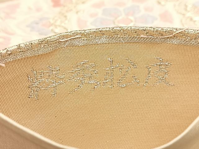 平和屋着物◎六通柄袋帯　唐織　粋秀松皮　金銀糸　正絹　逸品　BAAV7727yc
