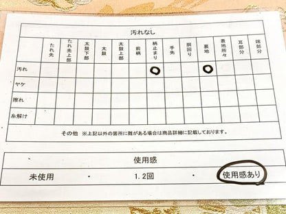平和屋着物◎六通柄袋帯　正倉院花文　金銀糸　引箔　正絹　逸品　BAAV7737yc