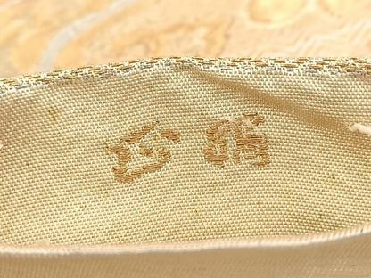 平和屋着物◎六通柄 京袋帯 本袋帯 更紗花文 金銀糸 正絹 逸品 BAAV7757yc