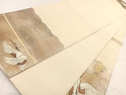 平和屋着物◎太鼓柄袋帯　曜変天目　金銀糸　引箔.　正絹　逸品　BAAV7766yc