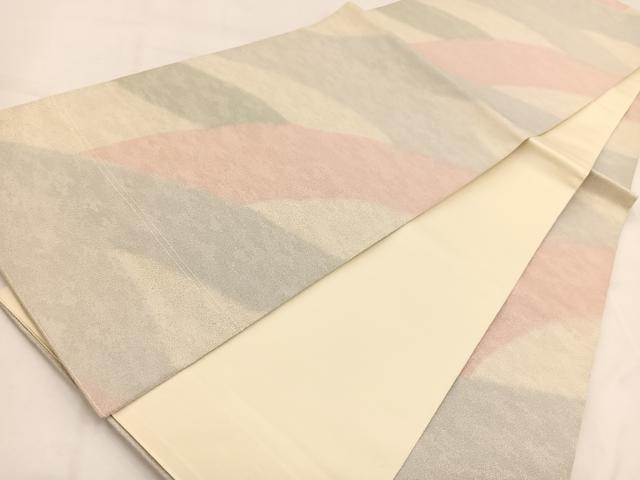 平和屋着物◎全通柄袋帯　砂子綴れ　青海波文様　正絹　逸品　BAAV7799yc