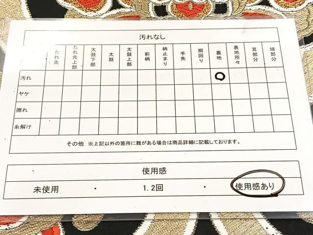 平和屋着物◎六通柄　本袋帯　唐織　正倉院花文　黒地　金銀糸　BAAV7845yc