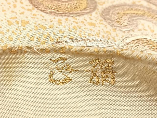 平和屋着物◎六通柄　本袋帯　更紗花文　金彩　正絹　逸品　BAAV7966yc