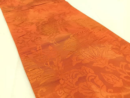 平和屋着物◎西陣　両面　六通柄袋帯　葡萄蔦の葉文　正絹　逸品　BAAV7985yc