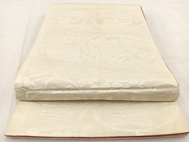 平和屋着物◎西陣　両面　六通柄袋帯　葡萄蔦の葉文　正絹　逸品　BAAV7985yc