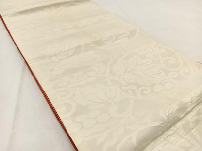 平和屋着物◎西陣　両面　六通柄袋帯　葡萄蔦の葉文　正絹　逸品　BAAV7985yc