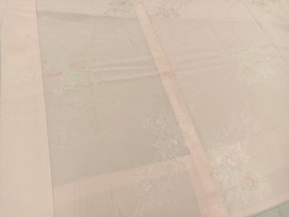 平和屋着物■長襦袢　無双仕立て　草花地紋　暈し染め　正絹　逸品　BAAV8038mz