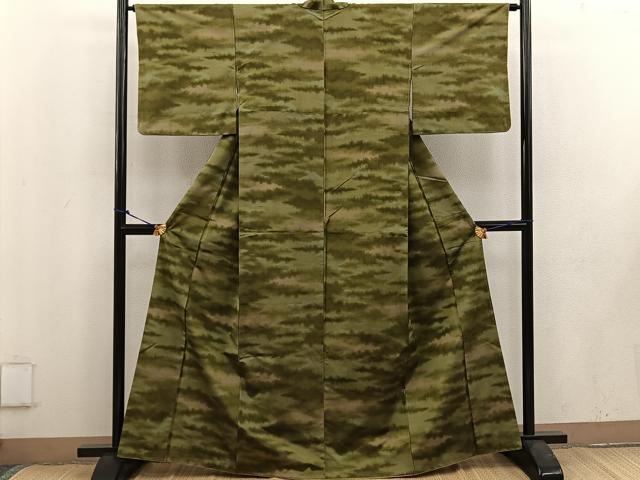 平和屋着物■上質な紬　雲重ね文　正絹　逸品　BAAV8122mz