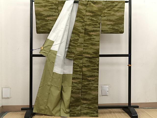 平和屋着物■上質な紬　雲重ね文　正絹　逸品　BAAV8122mz