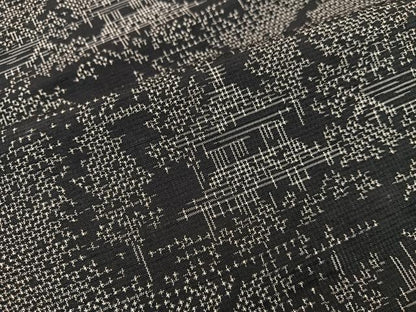平和屋着物■上質な紬 樹林風景文 黒地 正絹 逸品 BAAV8187mz