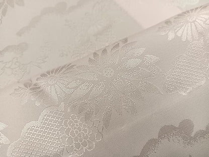 平和屋着物●小振袖用長襦袢 無双仕立て 草花地紋 洗柿色 洗える着物 BAAV8212mz
