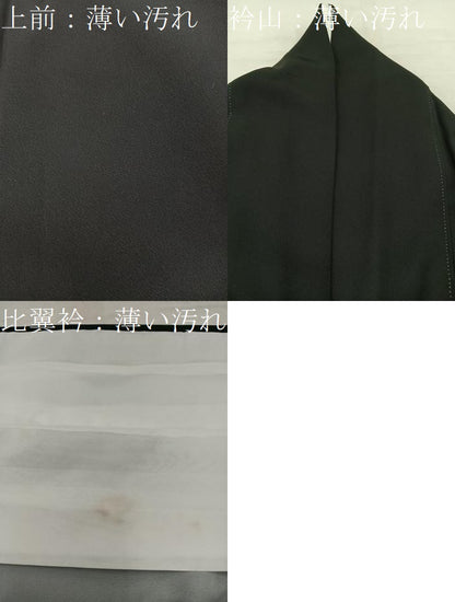 平和屋着物■豪華黒留袖 友禅 樹林風景文 正絹 逸品 BAAV8232mz