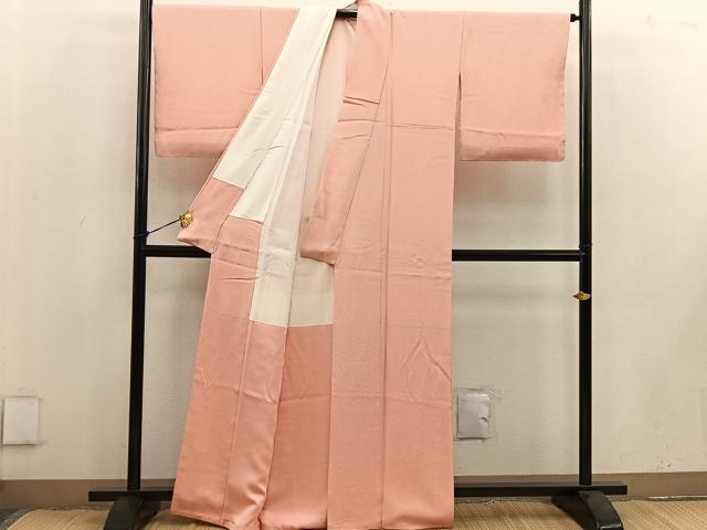 平和屋着物●本草木染作家 瑞寶 色無地 曙色 正絹 逸品 未使用 BAAV8259mz