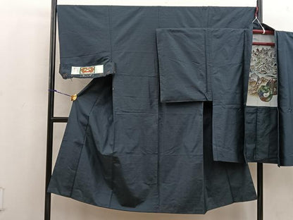 平和屋着物●男性 本場大島紬 アンサンブル 吉祥文 証紙付き 正絹 逸品 BAAV8322mz