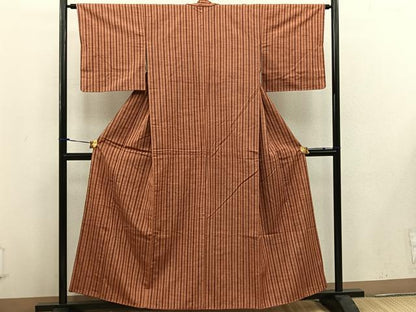 平和屋着物■上質な紬 間道 正絹 逸品 BAAV8389mz