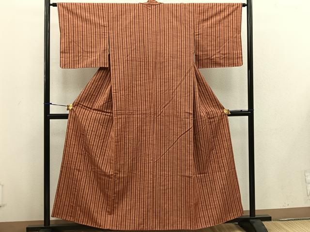 平和屋着物■上質な紬 間道 正絹 逸品 BAAV8389mz