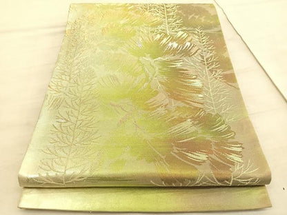 平和屋着物◎西陣　六通柄袋帯　松林　金銀糸　引箔　正絹　逸品　BAAV8452hv