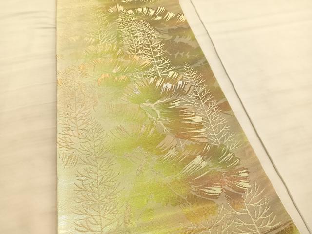 平和屋着物◎西陣　六通柄袋帯　松林　金銀糸　引箔　正絹　逸品　BAAV8452hv