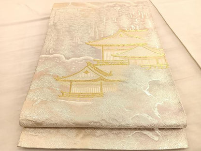 平和屋着物◎六通柄袋帯　鞍馬　金銀糸　二重引箔　正絹　逸品　BAAV8460hv