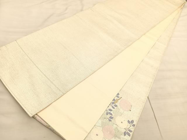 平和屋着物◎太鼓柄袋帯　唐織　菊　金糸　正絹　逸品　BAAV8519hv
