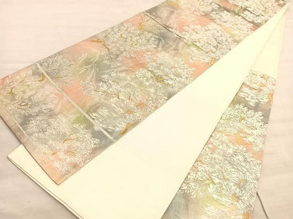 平和屋着物◎六通柄袋帯　唐織　古都の四季　金銀糸　引箔　正絹　逸品　BAAV8526hv