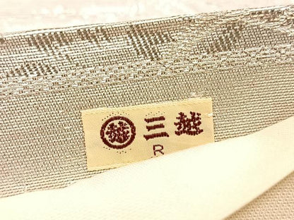平和屋着物◎六通柄袋帯　正倉院切嵌花唐草文　銀糸　三越扱い　正絹　逸品　BAAV8545hv