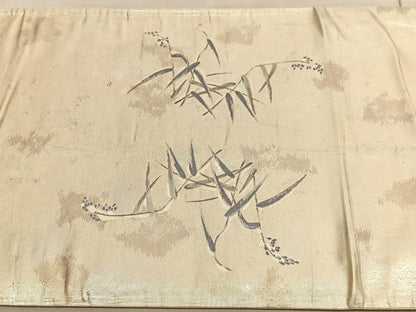 平和屋着物◎太鼓柄袋帯　唐織　作家物　鴛鴦　金糸　引箔　正絹　逸品　BAAV8576hv