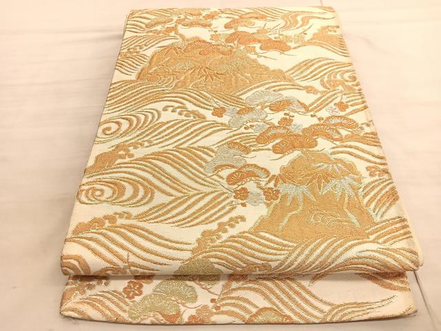 平和屋着物◎六通柄袋帯　立涌松竹梅　金銀糸　BAAV8603hv
