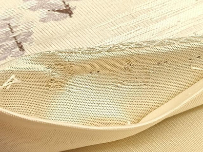 平和屋着物◎六通柄袋帯　嵐山　銀糸　正絹　逸品　BAAV8691hv