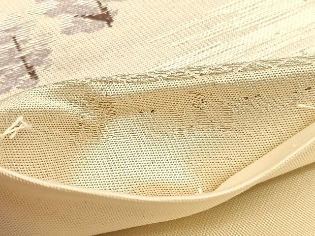 平和屋着物◎六通柄袋帯　嵐山　銀糸　正絹　逸品　BAAV8691hv