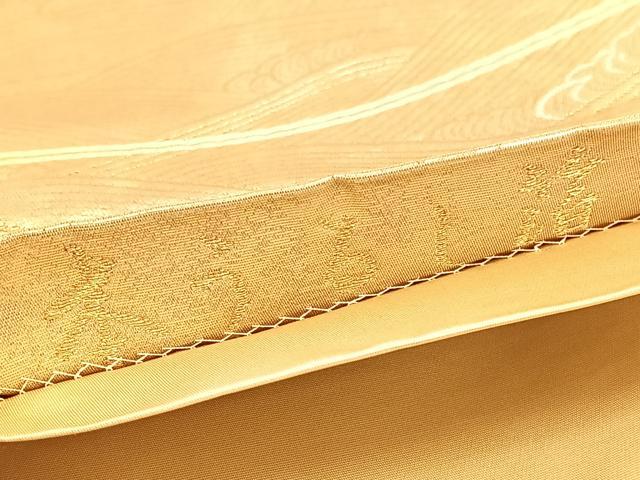 平和屋着物◎六通柄袋帯　唐織　立波横笛花文　本うるし箔　正絹　逸品　BAAV8693hv
