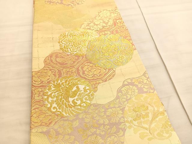 平和屋着物◎六通柄袋帯　道長飛翔文　金糸　鈴乃屋扱い　正絹　逸品　BAAV8702hv