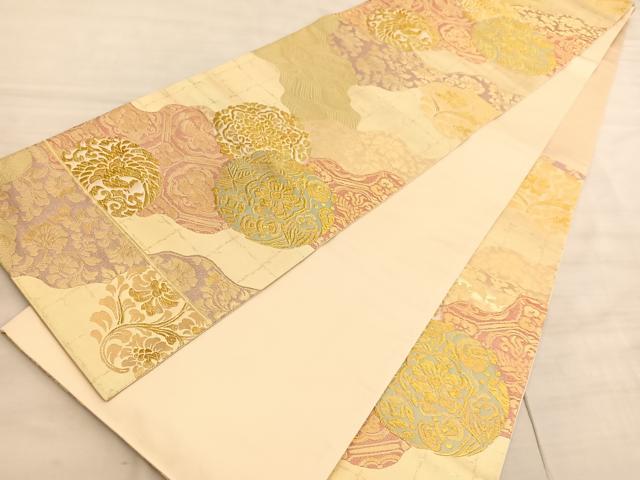 平和屋着物◎六通柄袋帯　道長飛翔文　金糸　鈴乃屋扱い　正絹　逸品　BAAV8702hv