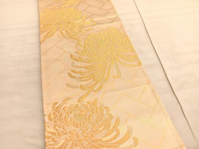 平和屋着物◎六通柄袋帯　乱菊　金糸　正絹　逸品　BAAV8729hv
