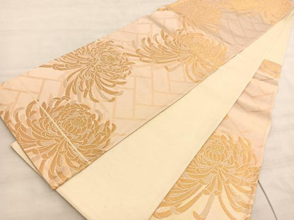 平和屋着物◎六通柄袋帯　乱菊　金糸　正絹　逸品　BAAV8729hv