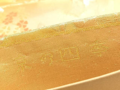 平和屋着物◎西陣　六通柄袋帯　唐織　京の四季　金糸　正絹　逸品　BAAV8824hv