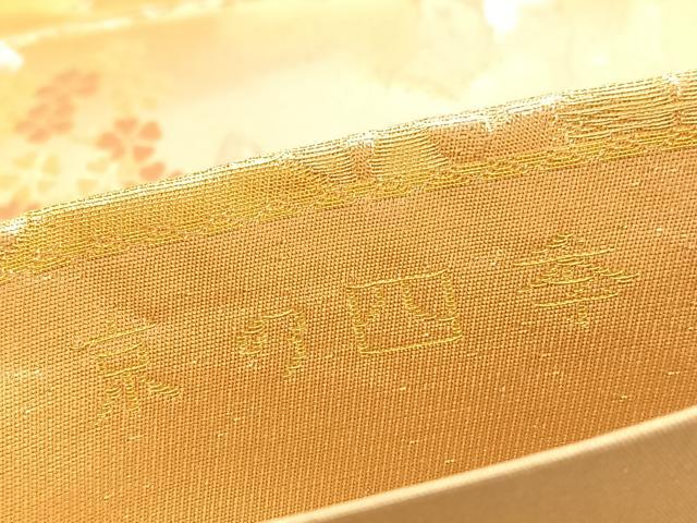 平和屋着物◎西陣　六通柄袋帯　唐織　京の四季　金糸　正絹　逸品　BAAV8824hv