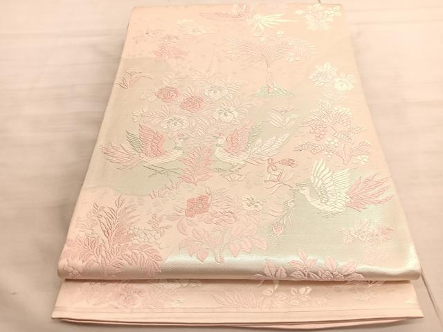 平和屋着物◎六通柄袋帯　唐織　鳳凰花文　金銀糸　正絹　逸品　BAAV8830hv