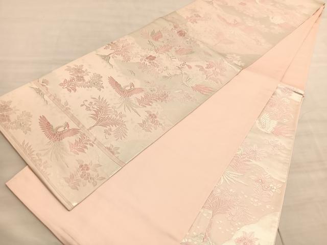 平和屋着物◎六通柄袋帯　唐織　鳳凰花文　金銀糸　正絹　逸品　BAAV8830hv
