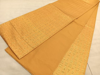 平和屋着物◎六通柄袋帯 百寿 金糸 正絹 逸品 BAAV8853hv
