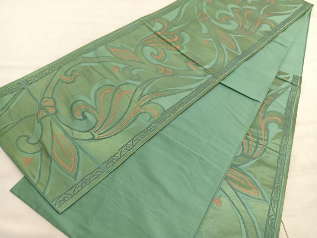 平和屋着物◎六通柄 本袋帯 唐草文 正絹 逸品 BAAV8855hv