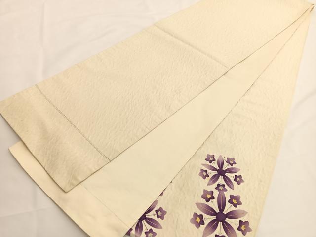 平和屋着物●太鼓柄袋帯　ふくれ織　草花文　金銀彩　正絹　逸品　BAAV8905hv